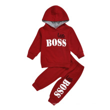 2021 Spring Hot New Boys′ Long Sleeved Hooded Boss Two-Piece Set